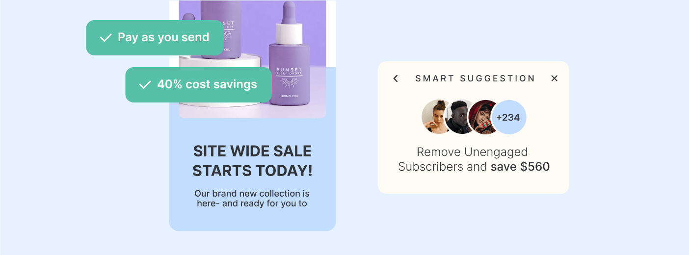 Only pay for what you send