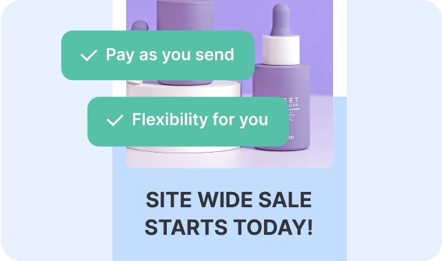 Only pay for what you send